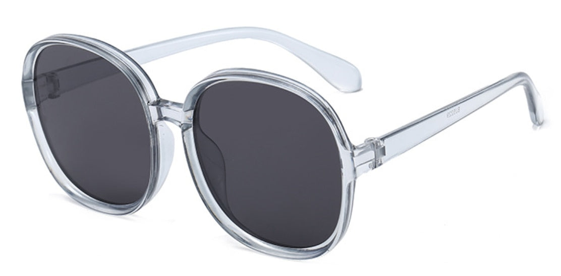New Round Frame Sunglasses Women Retro Brand Designer Brown Black Oversized Lady Sun Glasses Female Fashion Outdoor Driving