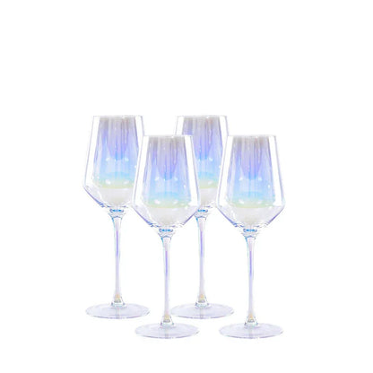 1500ml 50oz Hotel Home Elegant Hand Blown Clear Crystal U Shape Wine Decanter Set with 4 glasses For Vodka Tequila - Shello's Creative Boutique
