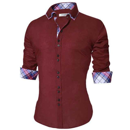 Men's Casual Shirt Slim Fit Casual Button Down Shirt Long Sleeve Formal Dress Shirts