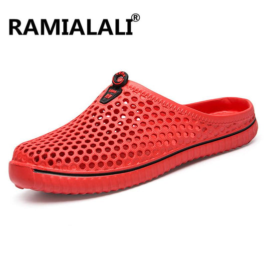 Summer Sandals Men Mesh Shoes Mules Clogs Breathable Beach Slippers Male Water Hollow Aqua Wading Chaussure Homme eprolo