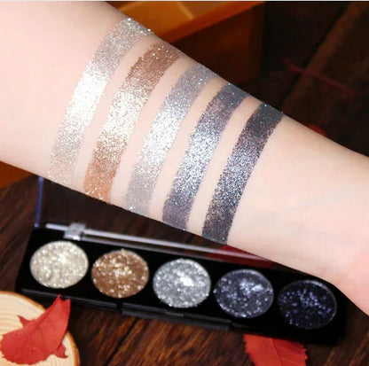 IMAGIC Glitter Eye Shadow Palette Buy 3 Get 1 Gift 3pcs/set 5 Colors Glitters - Shello's Creative Boutique