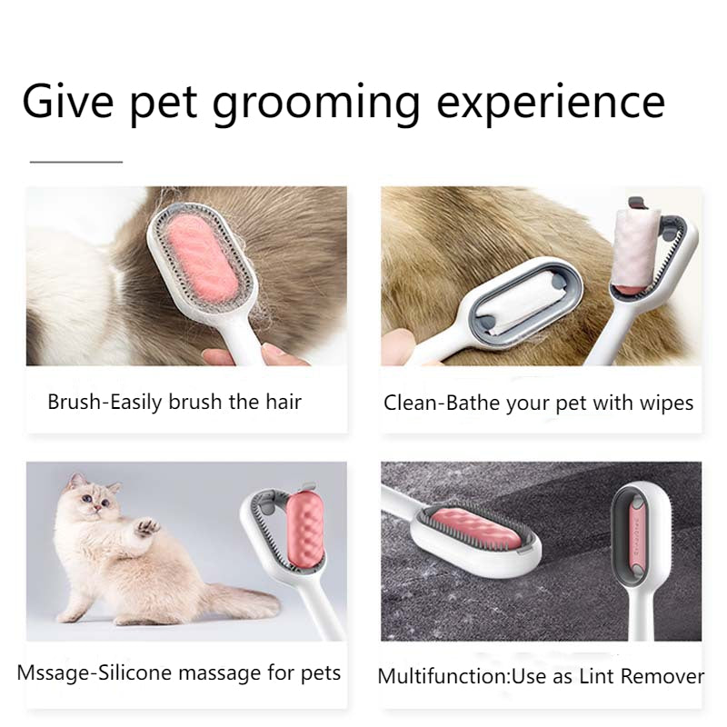 Pet Cleaning And Hair Removal Comb Cat Comb To Remove Floating Hair Pet Comb Brush Disposable Wipes For Long Hair And Short Hair eprolo