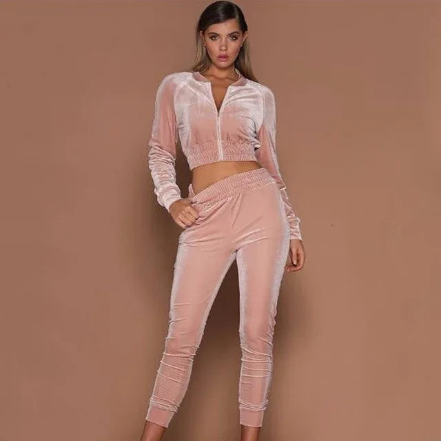 Fuedage Autumn Winter Two Pieces Set Hoodie Top And Pant Tracksuit Women Set Elastic Waist Leisure 2 Piece Set Women Outfits - Shello's Creative Boutique