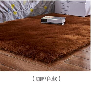 Artificial Wool Carpet Rectangle/Square garnish Faux Mat Seat Pad Plain Skin Fur Plain Fluffy Area Rugs Washable Home Textile Shello Creative Boutique