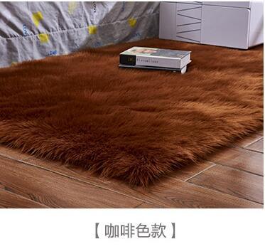 Artificial Wool Carpet Rectangle/Square garnish Faux Mat Seat Pad Plain Skin Fur Plain Fluffy Area Rugs Washable Home Textile - Shello's Creative Boutique