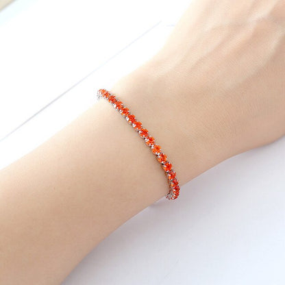 Luxury Blue Crystal Bracelet For Wedding Silver Bracelet Rhinestone Charm Women Bangles Jewelry Pulseira Feminina BR520 eprolo