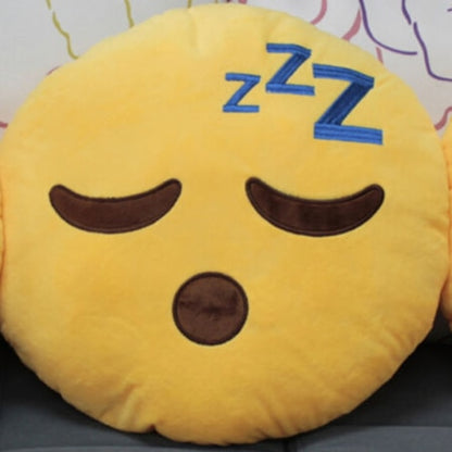 Adorable Emoji Face Pillow - 30cm Round Cushion for Kids & Adults
