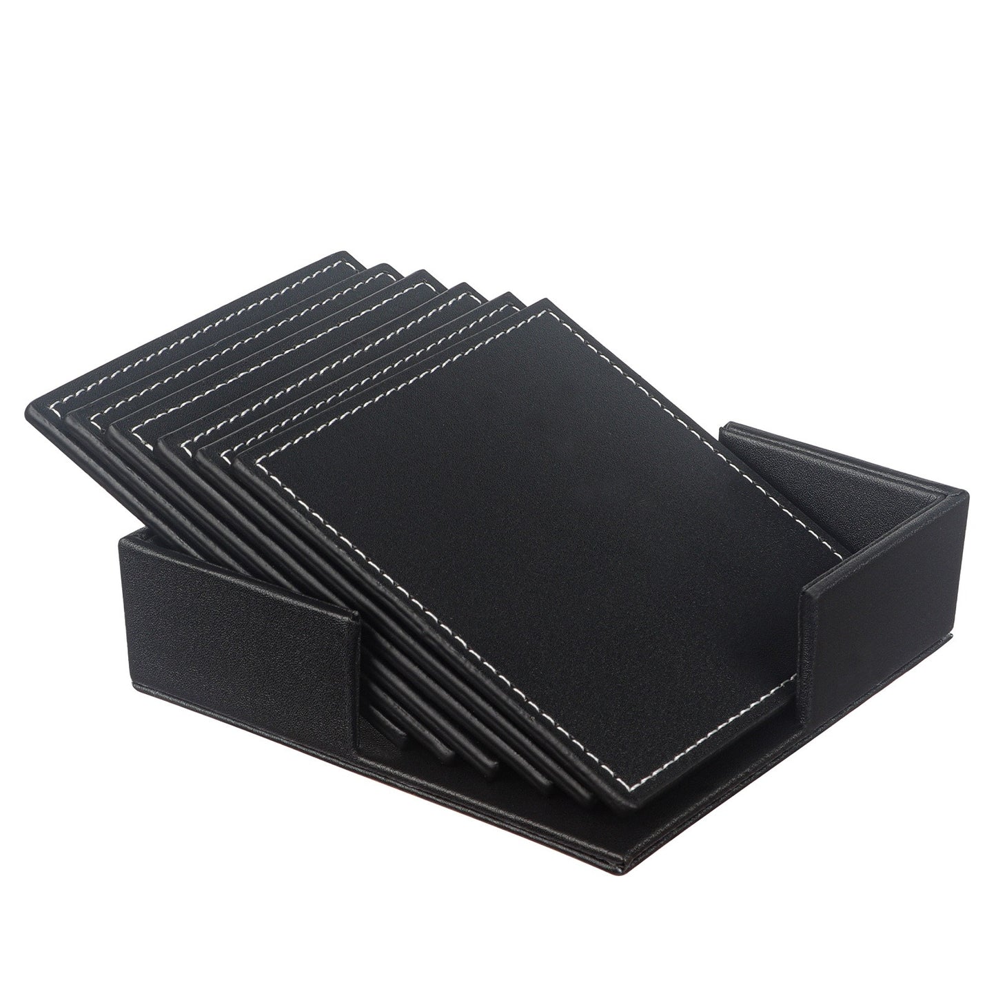 Creative PU leather coaster Exquisite insulated tea water cushion Square leather coaster eprolo