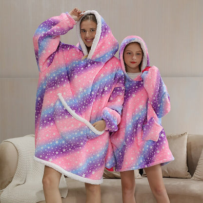 Homewear Plush Fleece Sherpa Blanket  Girls Sleepwear Homewear Fleece Warm Sherpa Blanket eprolo