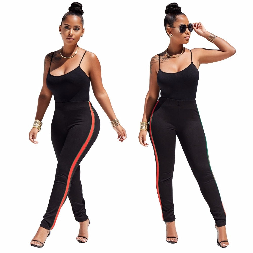 Fashion two piece set tracksuit women clothes Plus size Sexy halter top and pants eprolo