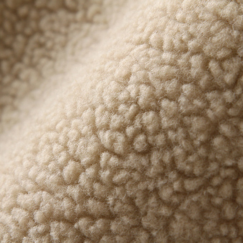 Loose Lamb Wool Cardigan Solid Color Hooded Long Fashion Coat Knitted Sleeve Stitching Warm Jacket eprolo