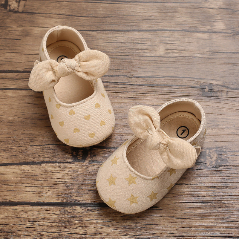 Spring And Autumn Models 0-1 Year Old Baby Toddler Shoes Soft Bottom Baby Shoes Soft Rubber Bottom Breathable Princess Shoes eprolo