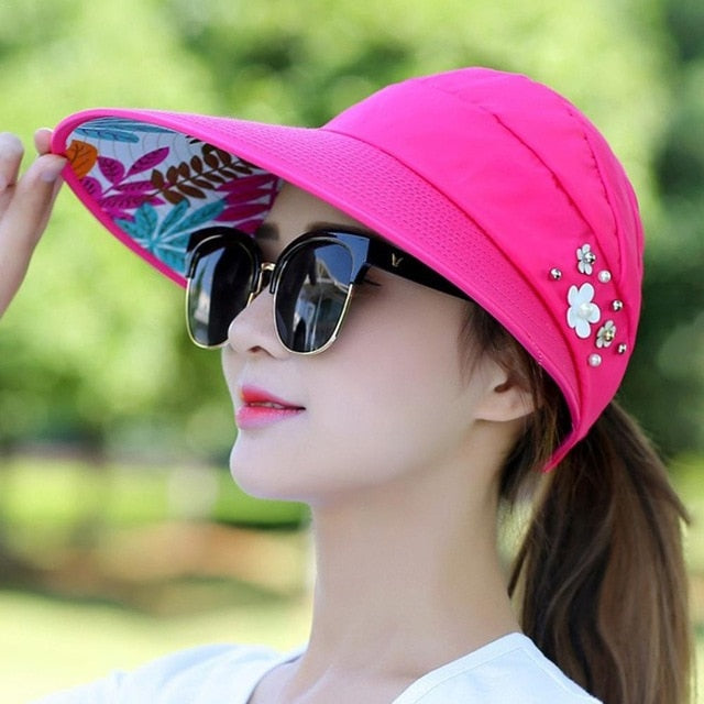 Women's Summer Casual All-match Going Out Ultraviolet-proof Korean Style Folded Sun Block Hat Breathable And Light eprolo