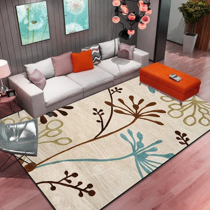 Abstract Floral Kitchen & Living Room Carpet – Anti-Slip Designer Floor Mat - Shello's Creative Boutique