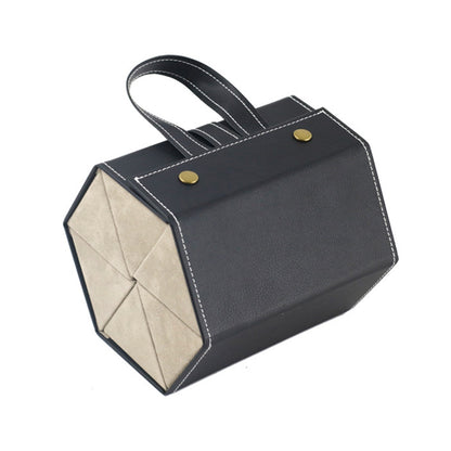 Premium Leather Glasses Storage Case - Elegant Organizer for 2-6 Sunglasses