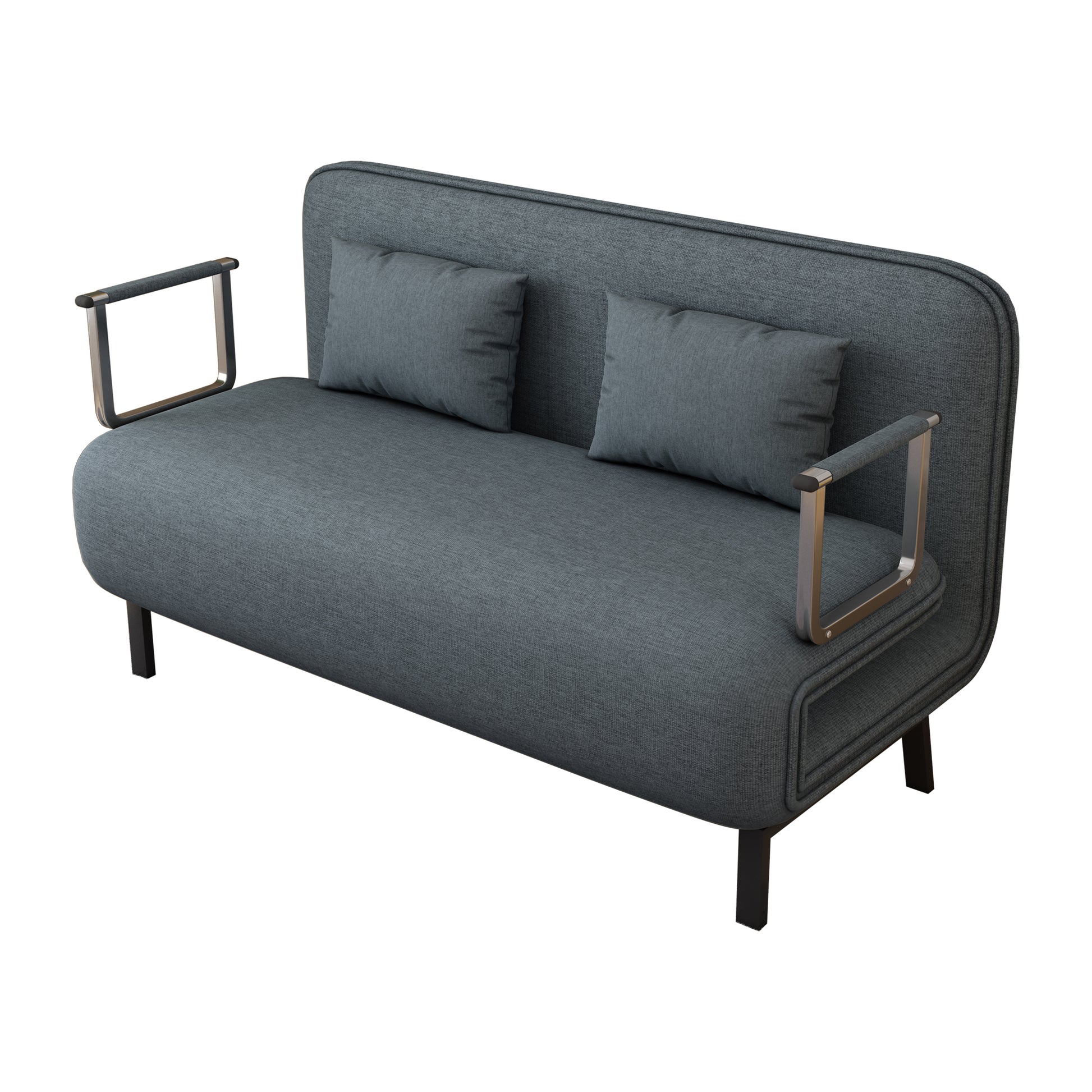 55″ Convertible Chair Bed Tri-Fold Sofa Bed with Adjustable Backrest & Pillow eprolo
