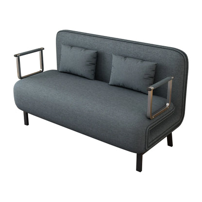55″ Convertible Chair Bed Tri-Fold Sofa Bed with Adjustable Backrest & Pillow - Shello's Creative Boutique