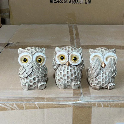 Charming European Owl Wine Cabinet Decoration - Elegant Resin Home Decor - Shello's Creative Boutique