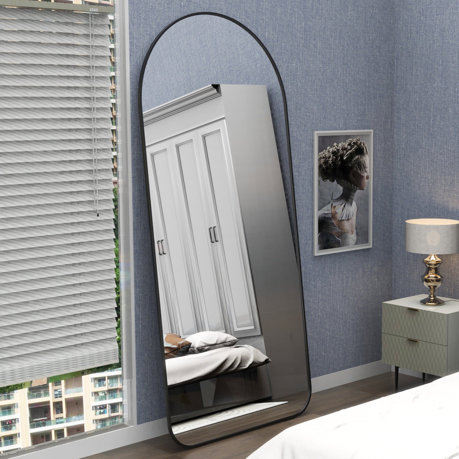 71"×32" Big Full Body Mirror for Bedroom Oversized Floor Mirror Large Standing Mirror Living Room Dressing Mirror Leaning Agains eprolo