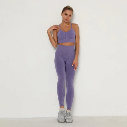3pcs Yoga Clothing Set Sports Suit Women Sportswear Sports Outfit Fitness Gym Seamless Workout - Shello's Creative Boutique
