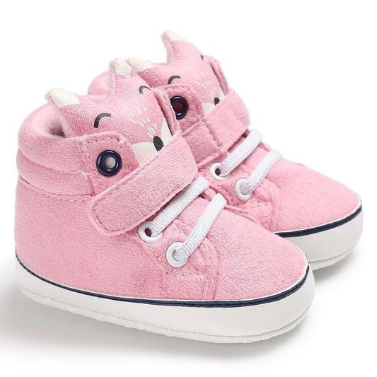 Baby Autumn Shoes Kid Boy Girl Fox Head Lace Cotton Cloth First Walker Anti-slip Soft Sole Toddler Sneaker 1 Pair eprolo