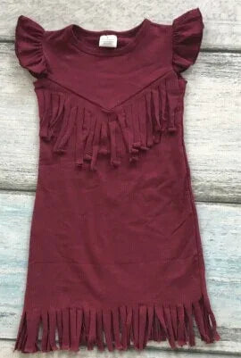 baby girls spring summer solid Tassels cotton dress boutique all-match clothing kids wear fringe multi color mint hot sale - Shello's Creative Boutique
