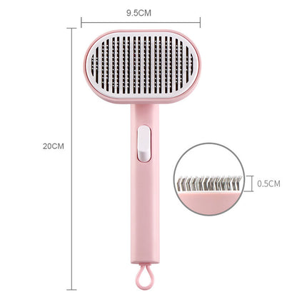 Self-Cleaning Pet Hair Removal Brush - One-Click Grooming Comb for Cats & Dogs