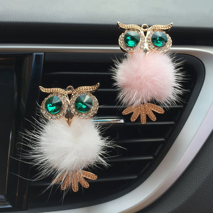 1Pcs Crystal Owl Car Air Freshener Auto Outlet Perfume Clip Interior Accessories Car-styling Vent Solid Fragrance Diffuser eprolo