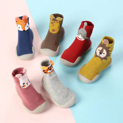 Cartoon Cotton Toddler Shoes – Soft Sole Indoor Floor Socks for Boys & Girls (Ages 3 Months–3 Years) - Shello's Creative Boutique