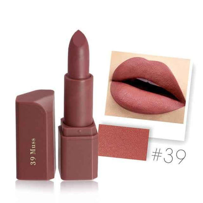 MISS ROSE Matte Waterproof Lipstick for Long-Lasting Nutritious Lips Makeup - Shello's Creative Boutique
