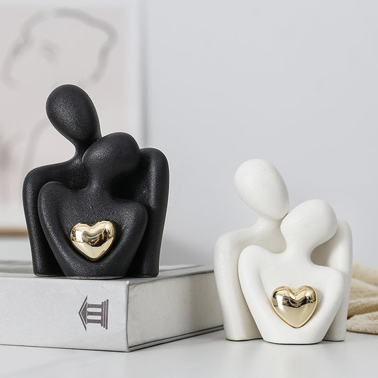 Creative couple figure decoration Newlywed home decoration Lover sculpture decoration figure desktop living room bookshelf decor eprolo