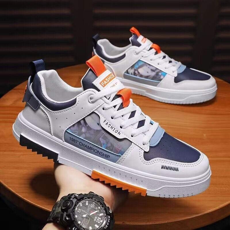 Breathable white shoes for men and students sports and leisure board shoes eprolo