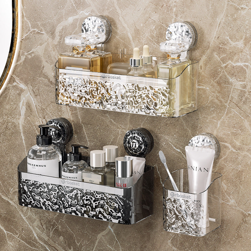 Suction tray rack bathroom shelf no punch bathroom wash table hanging basket wall hanging wall receiving rack eprolo