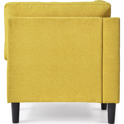 65" Mid-Century Modern Fabric Corner Lounge Chair Upholstered Indoor Chaise Lounge for Bedroom eprolo