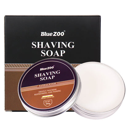 BlueZOO Men's Facial Shave Beard Shaving Foaming Soap Sandalwood Scented Mint eprolo