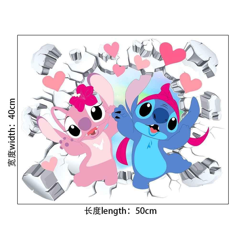 Baby Stitch Wall Sticker - Self Adhesive Cartoon Decor - Shello's Creative Boutique