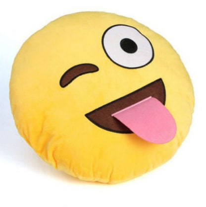 Adorable Emoji Face Pillow - 30cm Round Cushion for Kids & Adults
