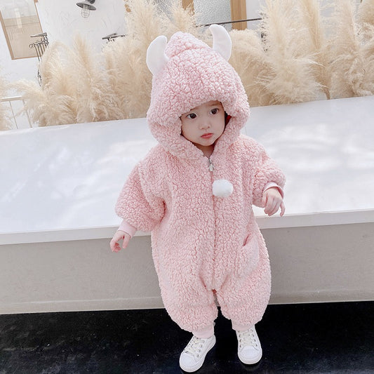 Baby Clothes Autumn and Winter Suit Baby Outwear Thickened Bodysuit 1-year-old Winter Cotton Creeper eprolo