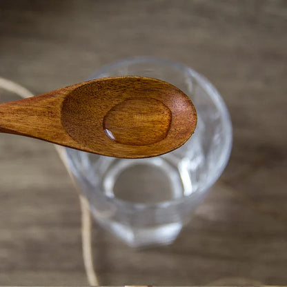 Japanese Nanmu Winding Spoon and Fork Set Wooden Coffee Stirring Spoon Wooden Spoon and Fork - Shello's Creative Boutique