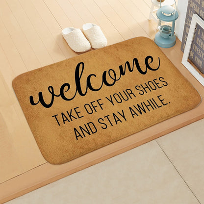 Welcome Doormat Entrance Anti-Slip Mat Hallway 10 Patterns Printed Carpet For Room Bedroom Home Kitchen Door Mat Art Pad eprolo