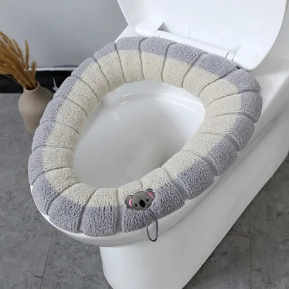 General Winter Warmer Toilet Seat Cover Thick Fleece Comfortable Baby Kids Potty Seats Pad Washable Case Bathroom Accessories eprolo