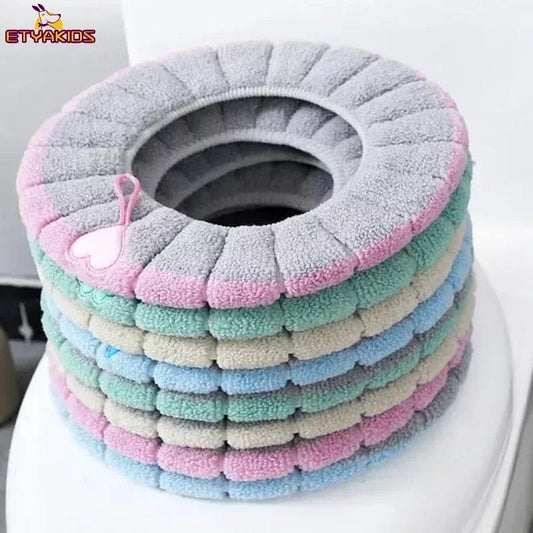 General Winter Warmer Toilet Seat Cover Thick Fleece Comfortable Baby Kids Potty Seats Pad Washable Case Bathroom Accessories eprolo
