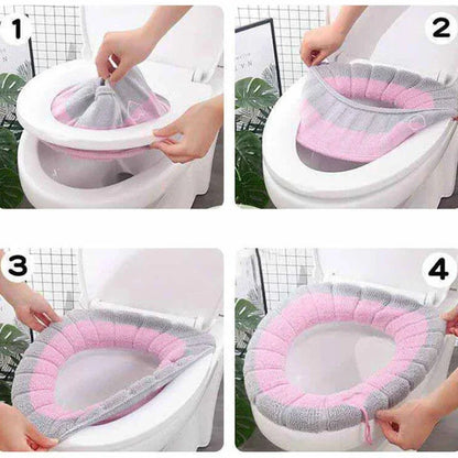 General Winter Warmer Toilet Seat Cover Thick Fleece Comfortable Baby Kids Potty Seats Pad Washable Case Bathroom Accessories eprolo