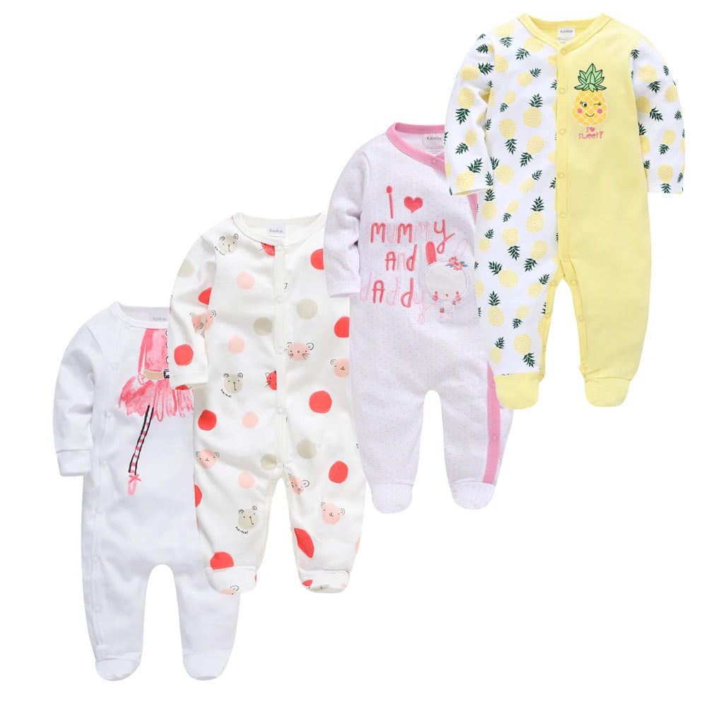 4 pcs/lot New Born Body Bebes Clothing Shello Creative Boutique