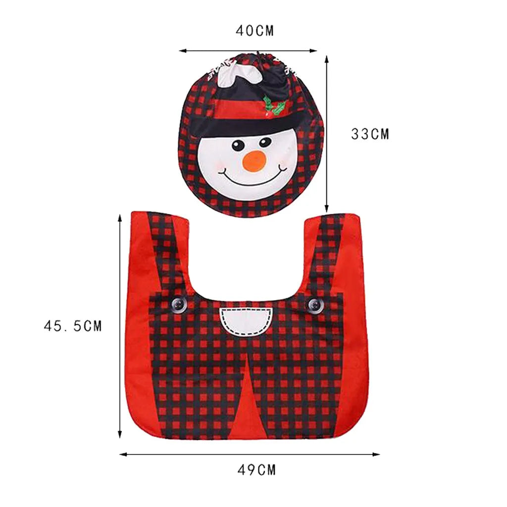 Christmas Toilet Decoration Santa Claus Bathroom Set Shello Creative Boutique