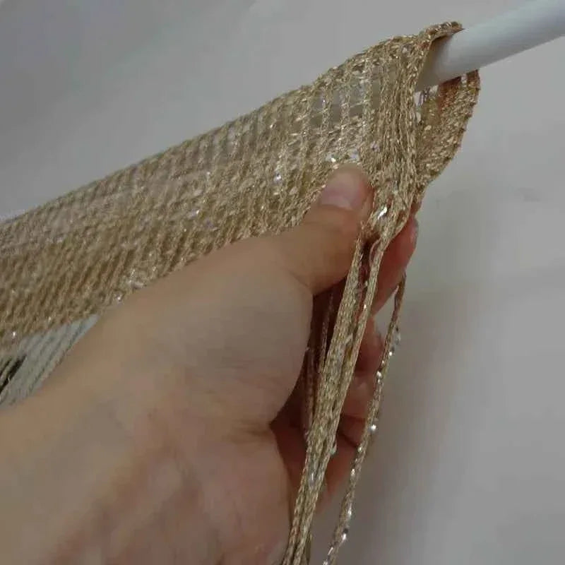 Shiny Curtain String Tassel Line Curtains - 3x2.4m Window Door Divider Drape - Living Room Decor Valance - Shello's Creative Boutique