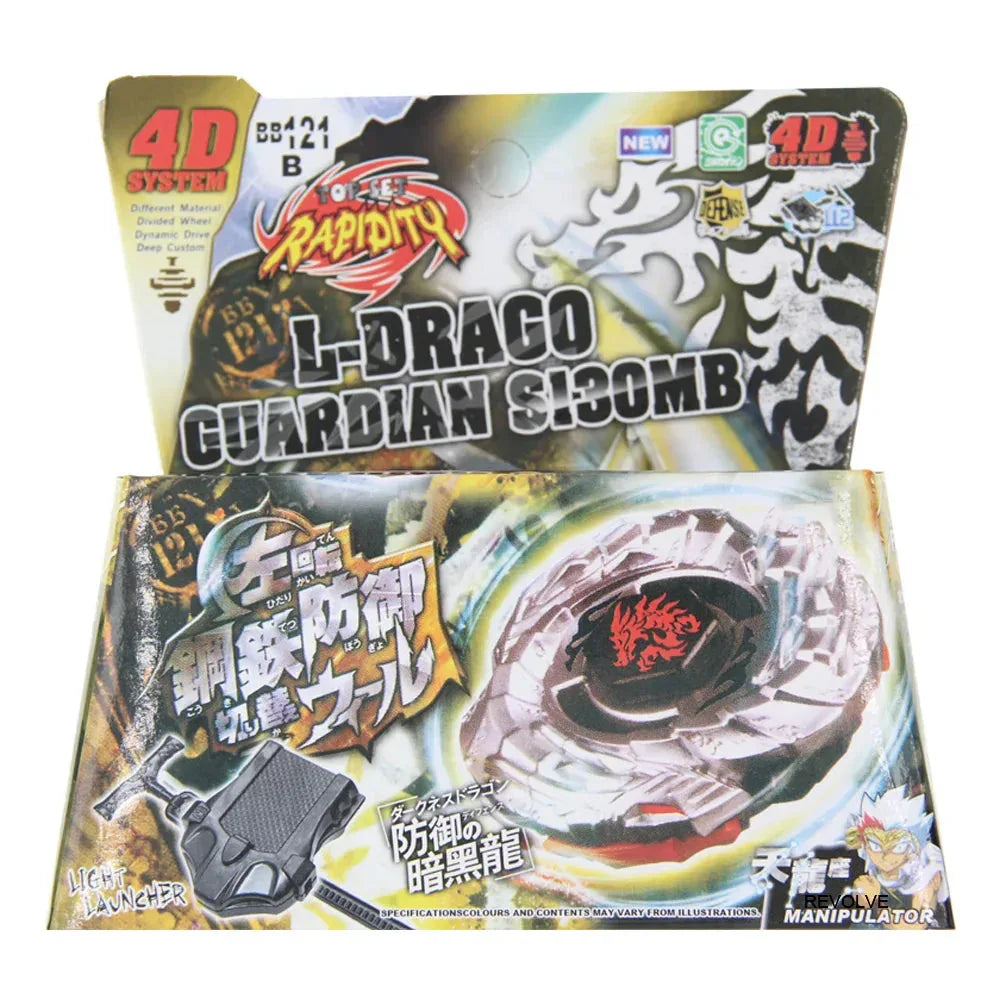 BB121B L-DRAGO GUARDIAN S130MB – 4D Metal Fusion Spinning Top Starter Set with Launcher - Shello's Creative Boutique