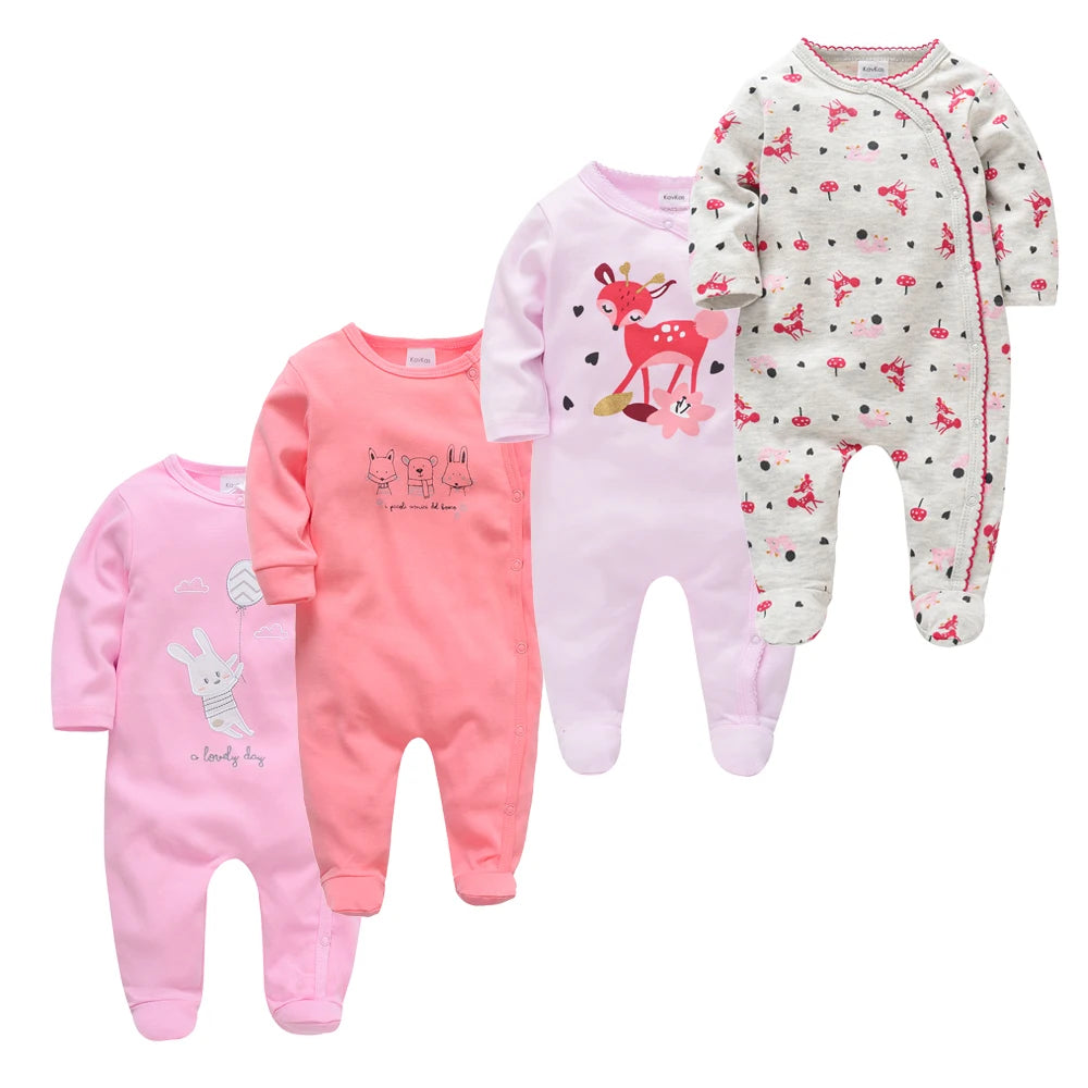 4 pcs/lot New Born Body Bebes Clothing Shello Creative Boutique