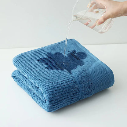 Luxury Cotton Bath Towels - Multi-Color Solid Pattern Soft Bathroom Towels (300-499 GSM)