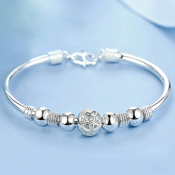 3 Style New 925 sterling silver Lucky Charm Bracelet Cuff Bracelets For Women Bangles Fashion Jewelry Pulseira eprolo